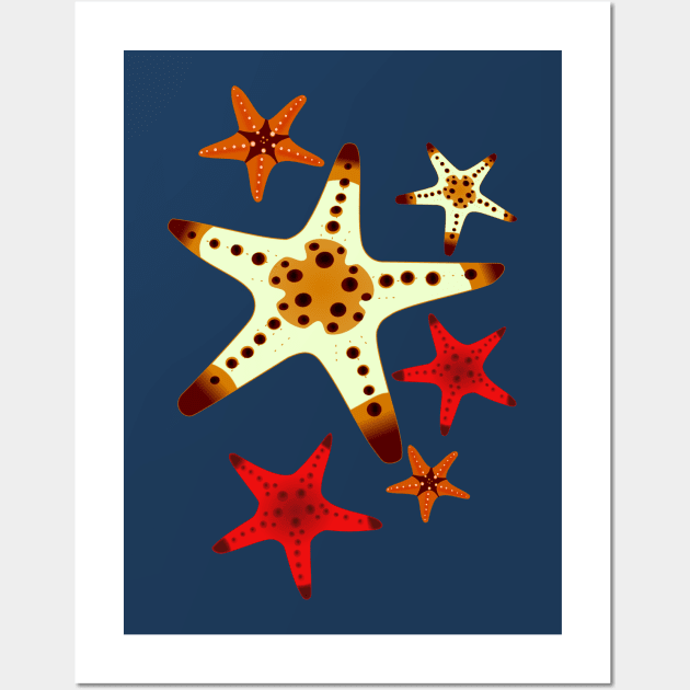 Sea Stars Wall Art by artsandherbs